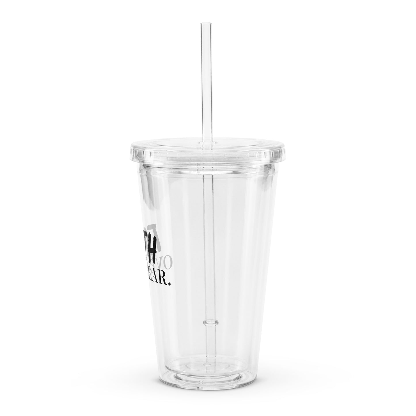 Faith over Fear Plastic Tumbler - Quall Co