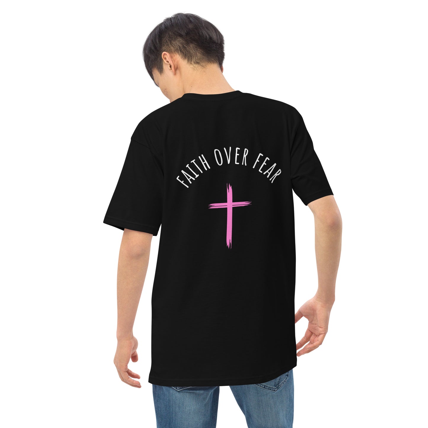 Men’s Premium Heavyweight "Faith Over Fear" Tee - Quall Co