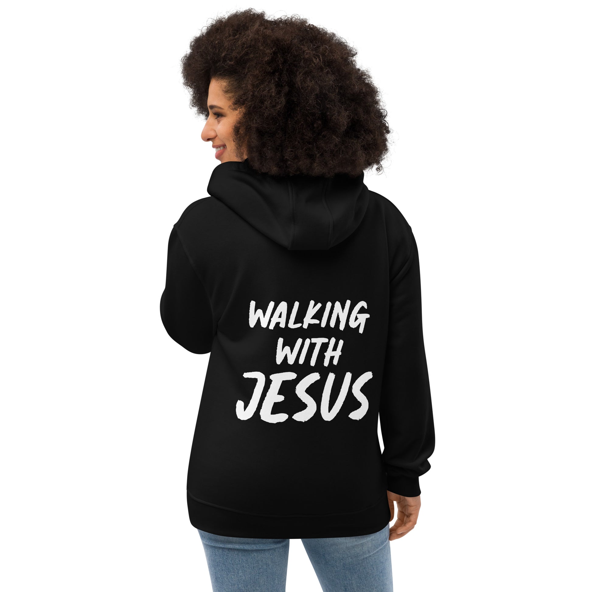 "Walking with Jesus" Premium Eco Hoodie - Sustainable Comfort in Faith - Quall Co