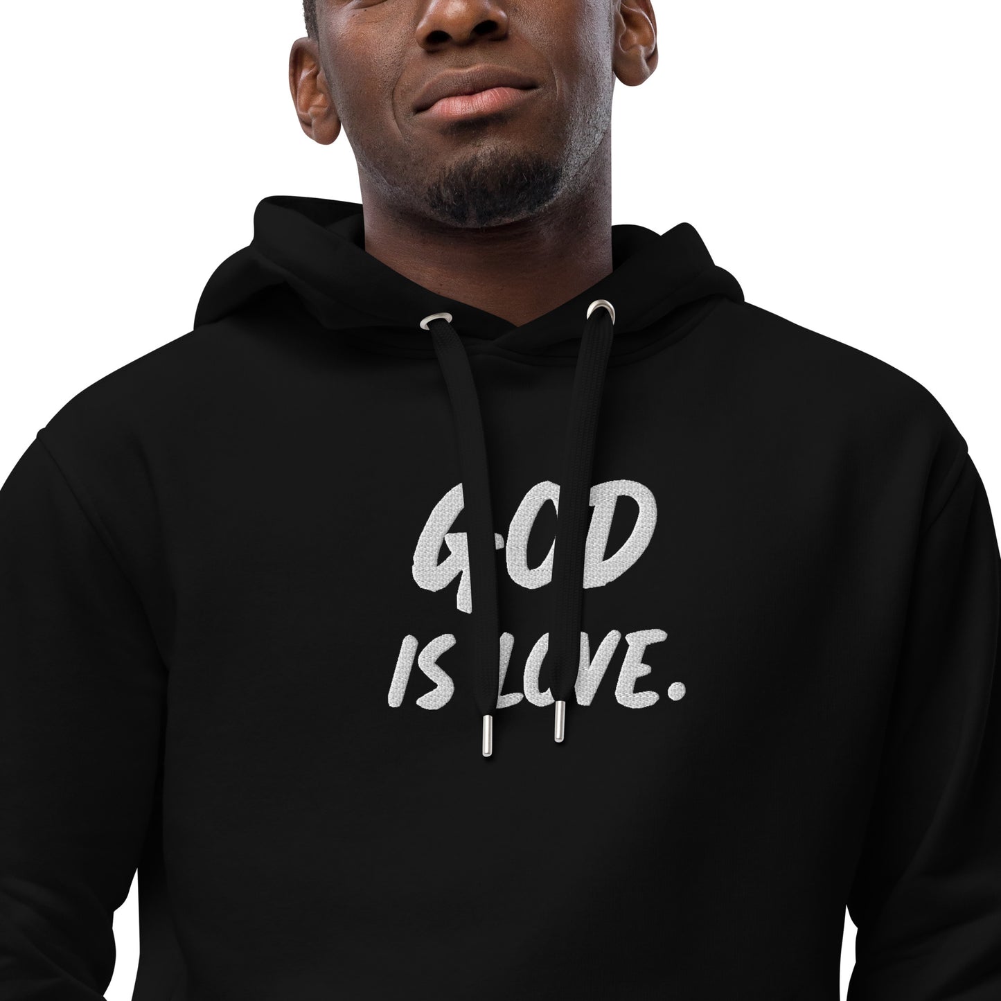 God is Love Premium Eco Hoodie - Sustainable Comfort with a Divine Message - Quall Co