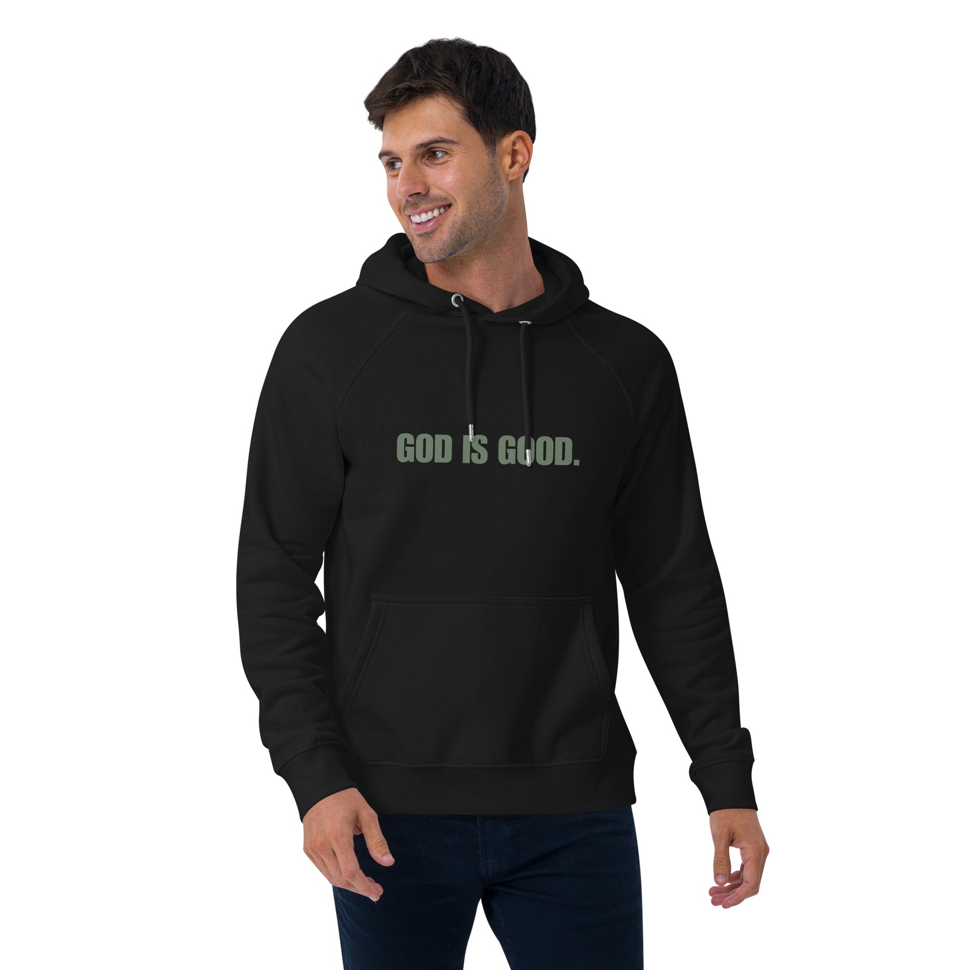 God is Good Green Print Unisex Hoodie - Quall Co