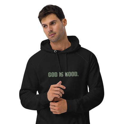 God is Good Green Print Unisex Hoodie - Quall Co