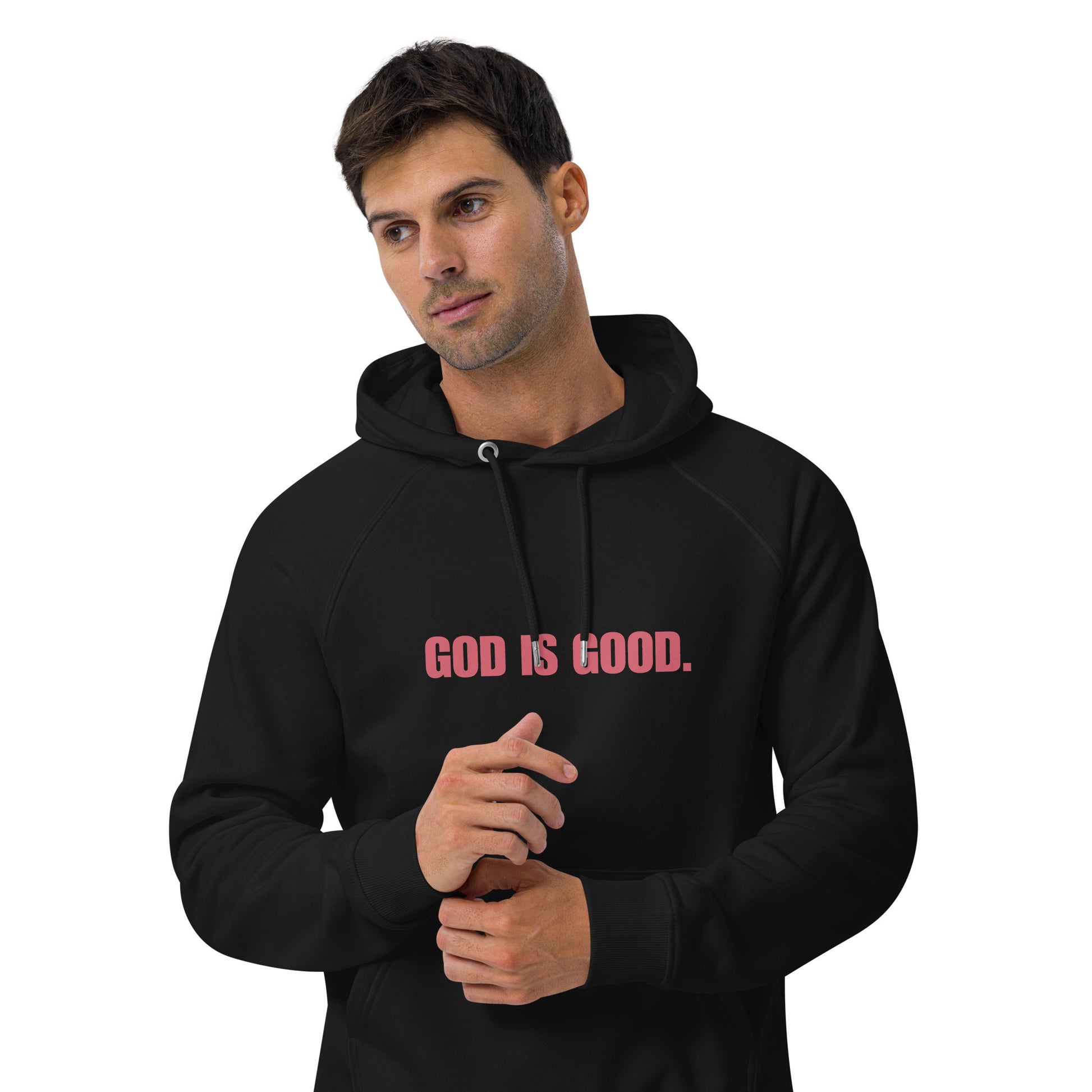 "God is Good" Pink Print Unisex Hoodie - Quall Co