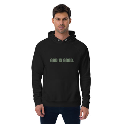 God is Good Green Print Unisex Hoodie - Quall Co