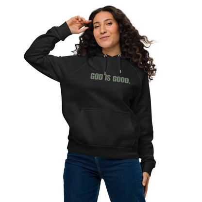 God is Good Green Print Unisex Hoodie - Quall Co