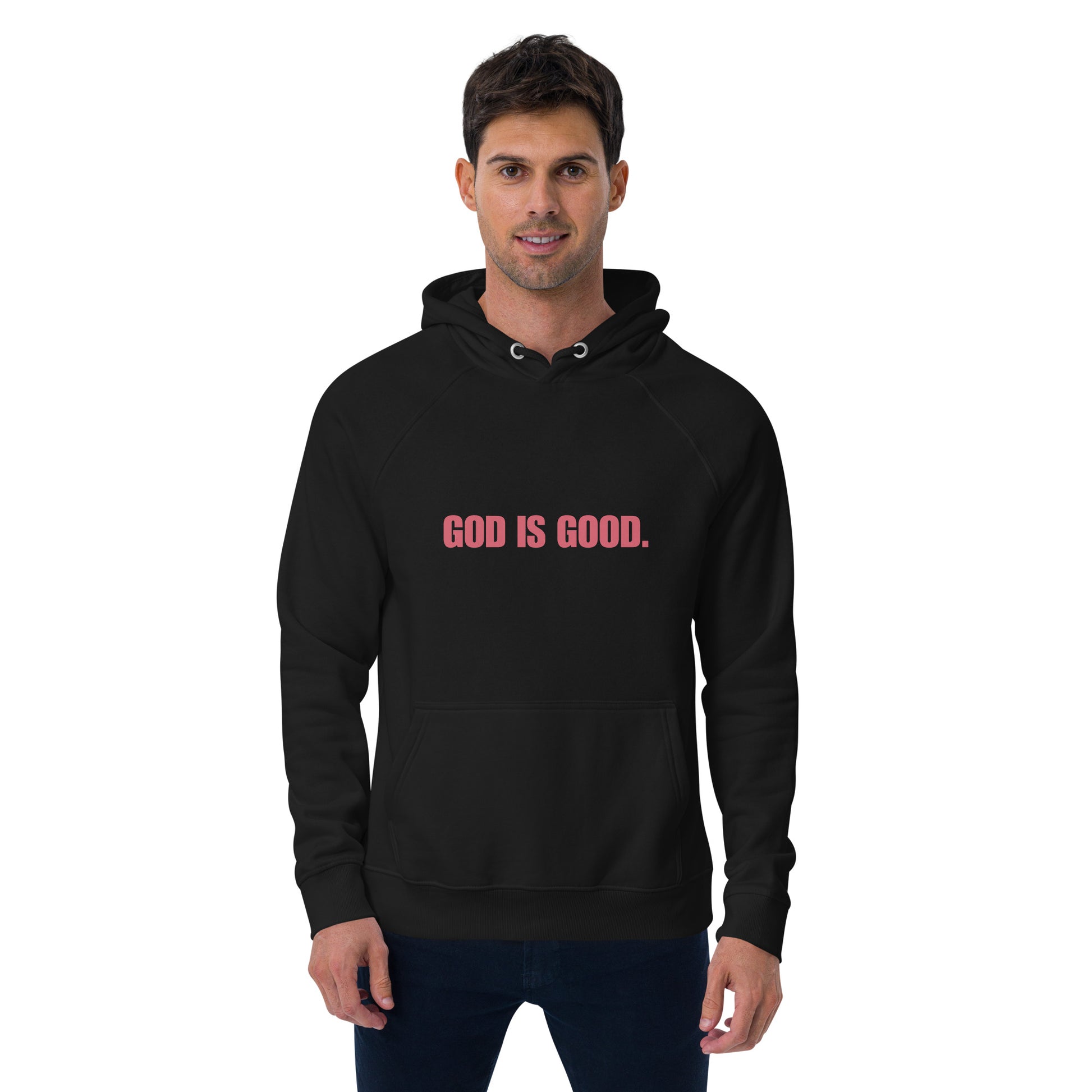 "God is Good" Pink Print Unisex Hoodie - Quall Co