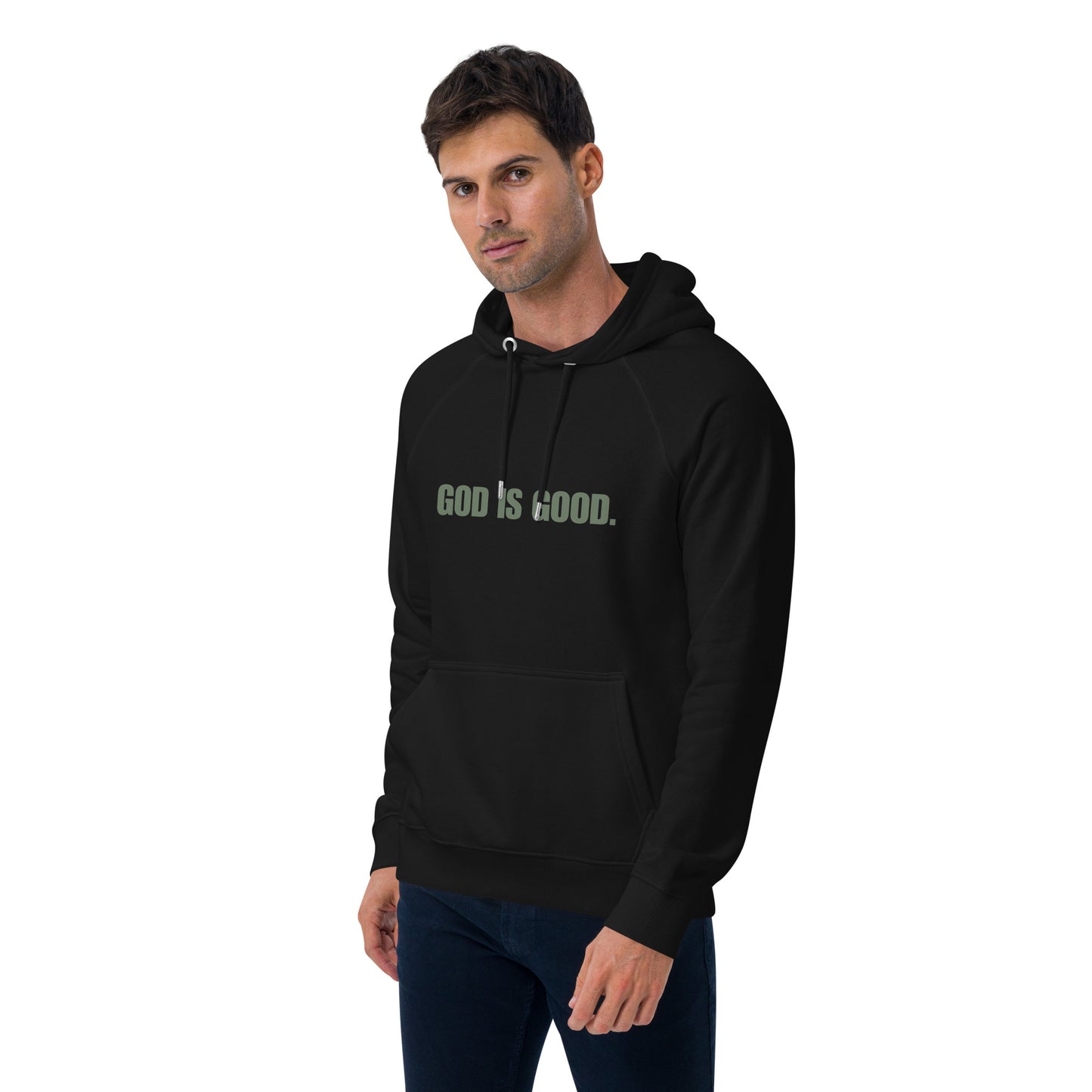 God is Good Green Print Unisex Hoodie - Quall Co