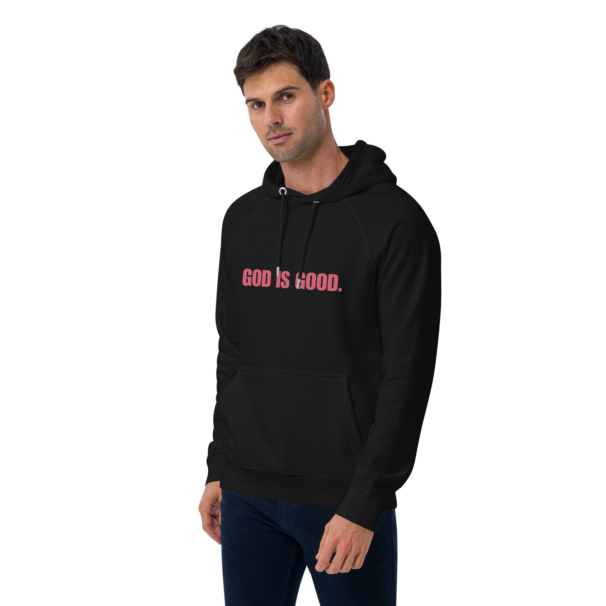 "God is Good" Pink Print Unisex Hoodie - Quall Co