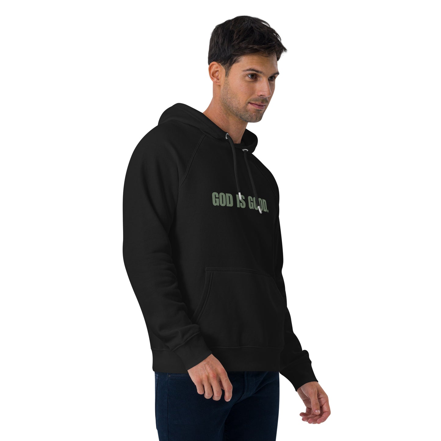 God is Good Green Print Unisex Hoodie - Quall Co