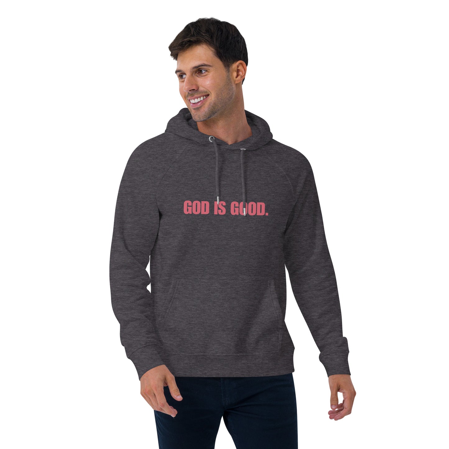 "God is Good" Pink Print Unisex Hoodie - Quall Co