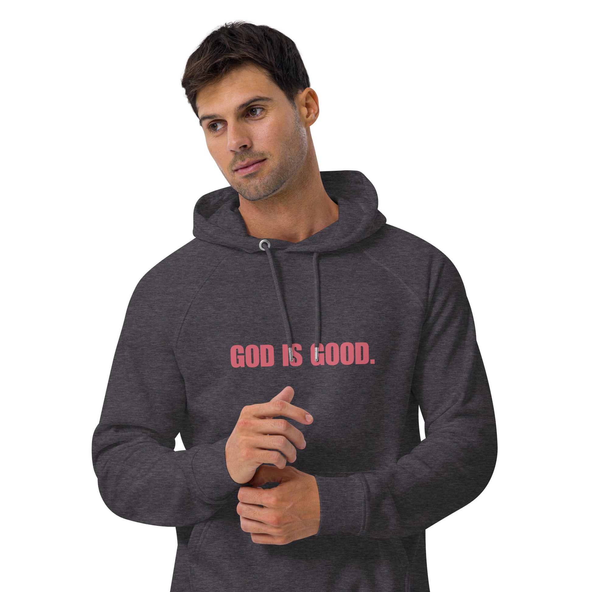 "God is Good" Pink Print Unisex Hoodie - Quall Co