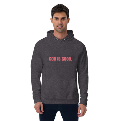 "God is Good" Pink Print Unisex Hoodie - Quall Co