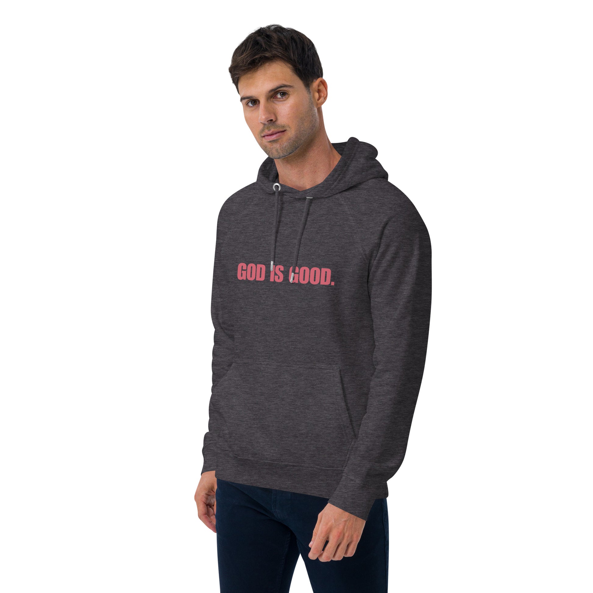 "God is Good" Pink Print Unisex Hoodie - Quall Co