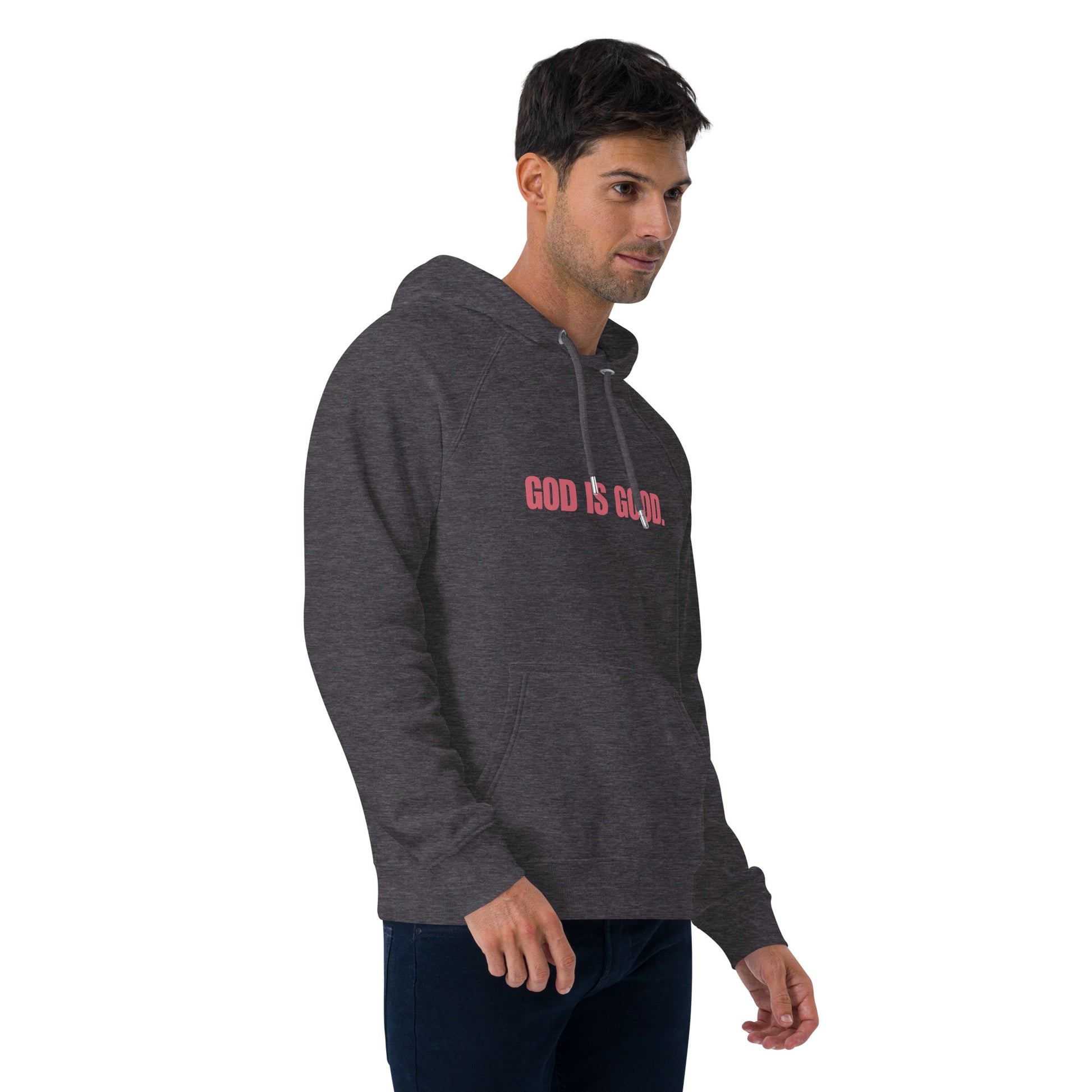 "God is Good" Pink Print Unisex Hoodie - Quall Co