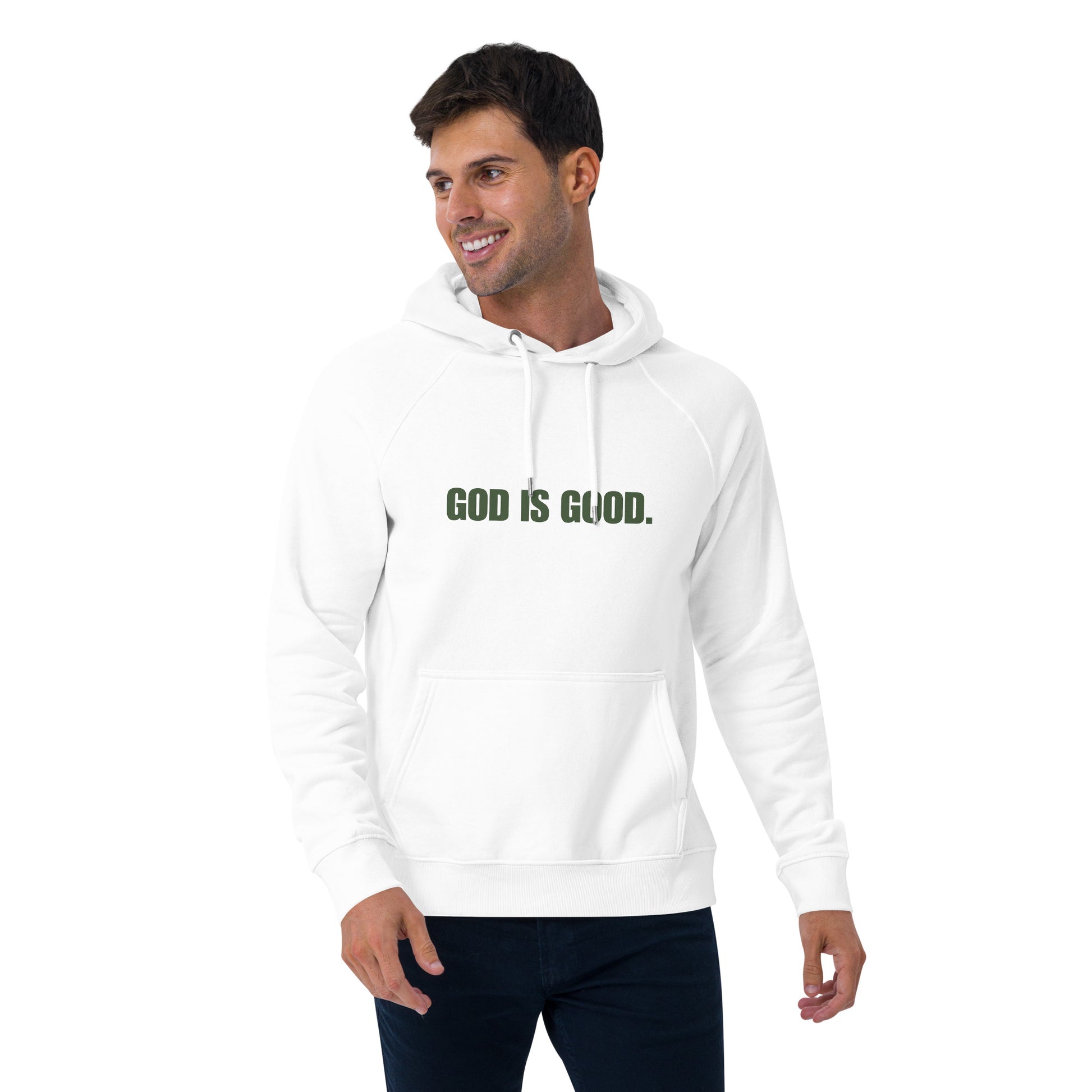 God is Good Green Print Unisex Hoodie - Quall Co