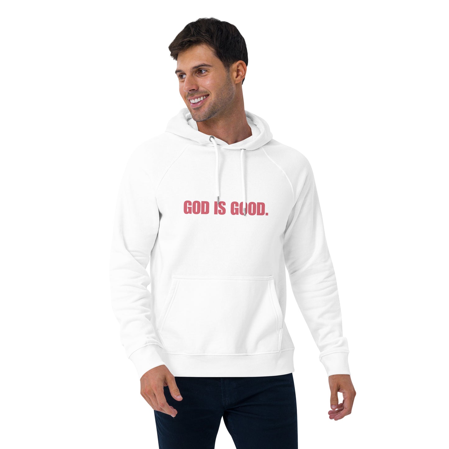 "God is Good" Pink Print Unisex Hoodie - Quall Co