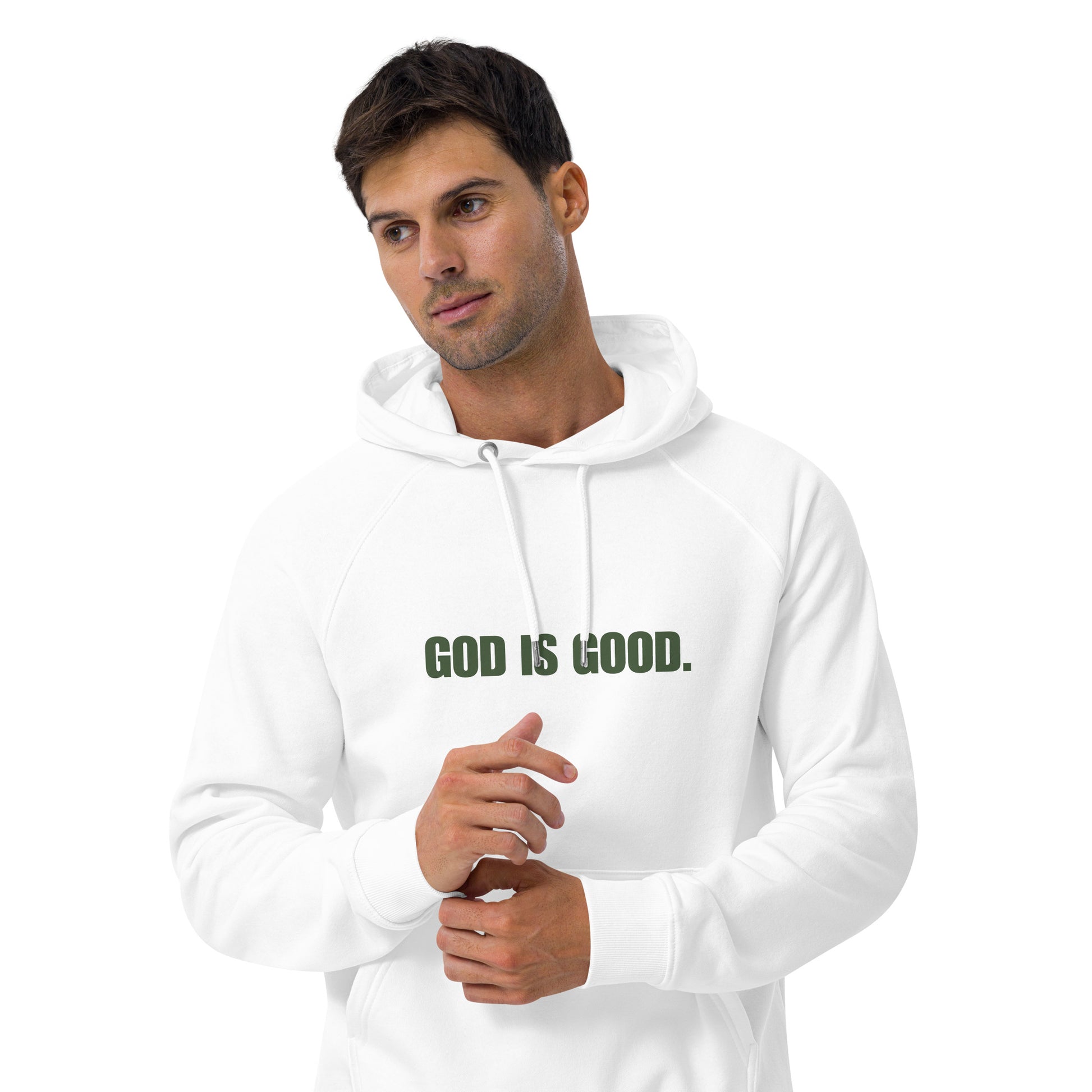 God is Good Green Print Unisex Hoodie - Quall Co