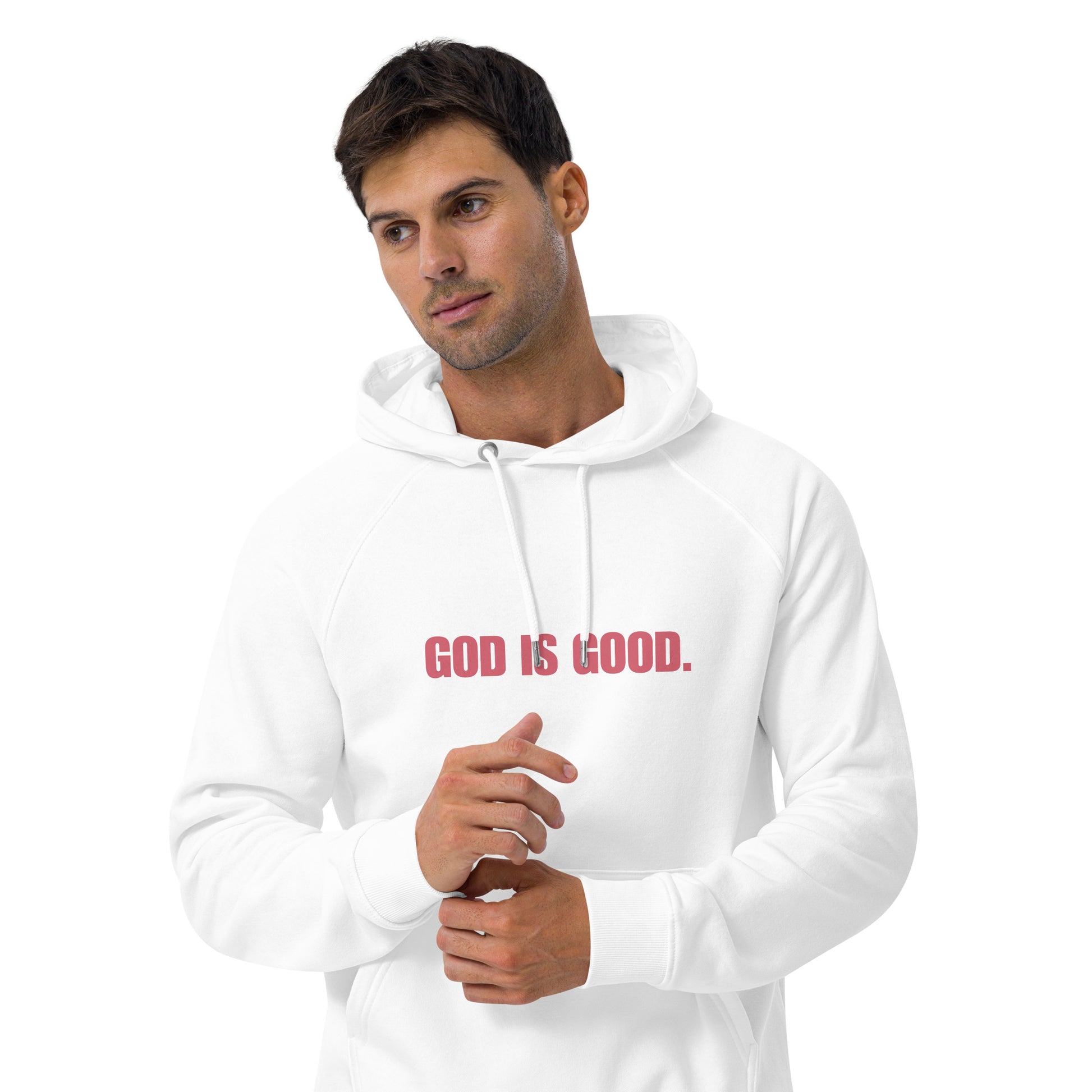 "God is Good" Pink Print Unisex Hoodie - Quall Co