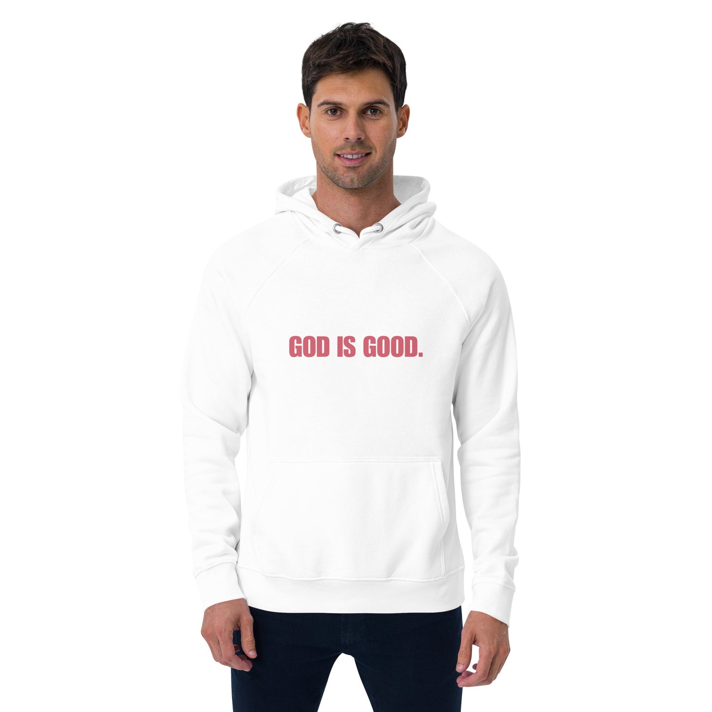 "God is Good" Pink Print Unisex Hoodie - Quall Co