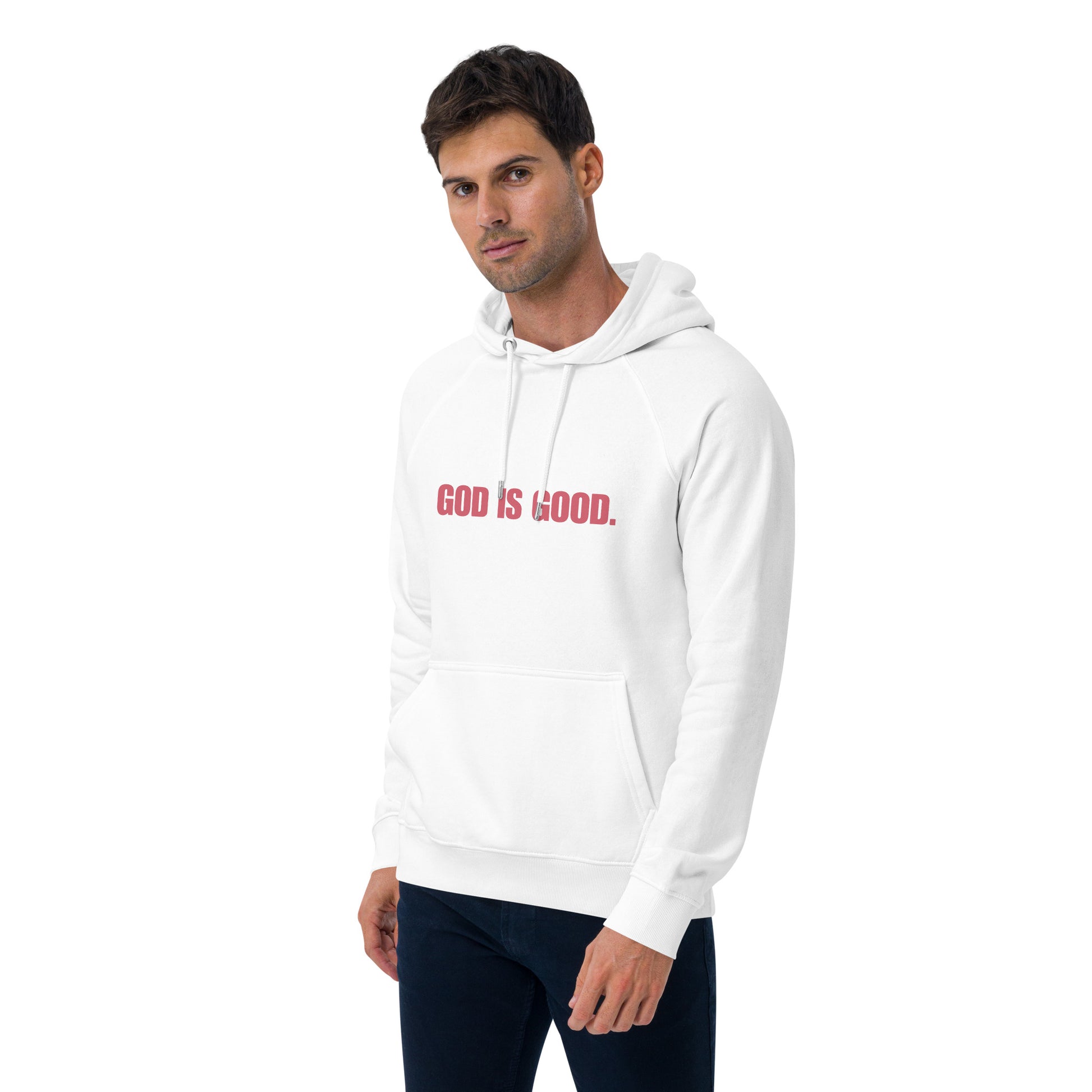 "God is Good" Pink Print Unisex Hoodie - Quall Co