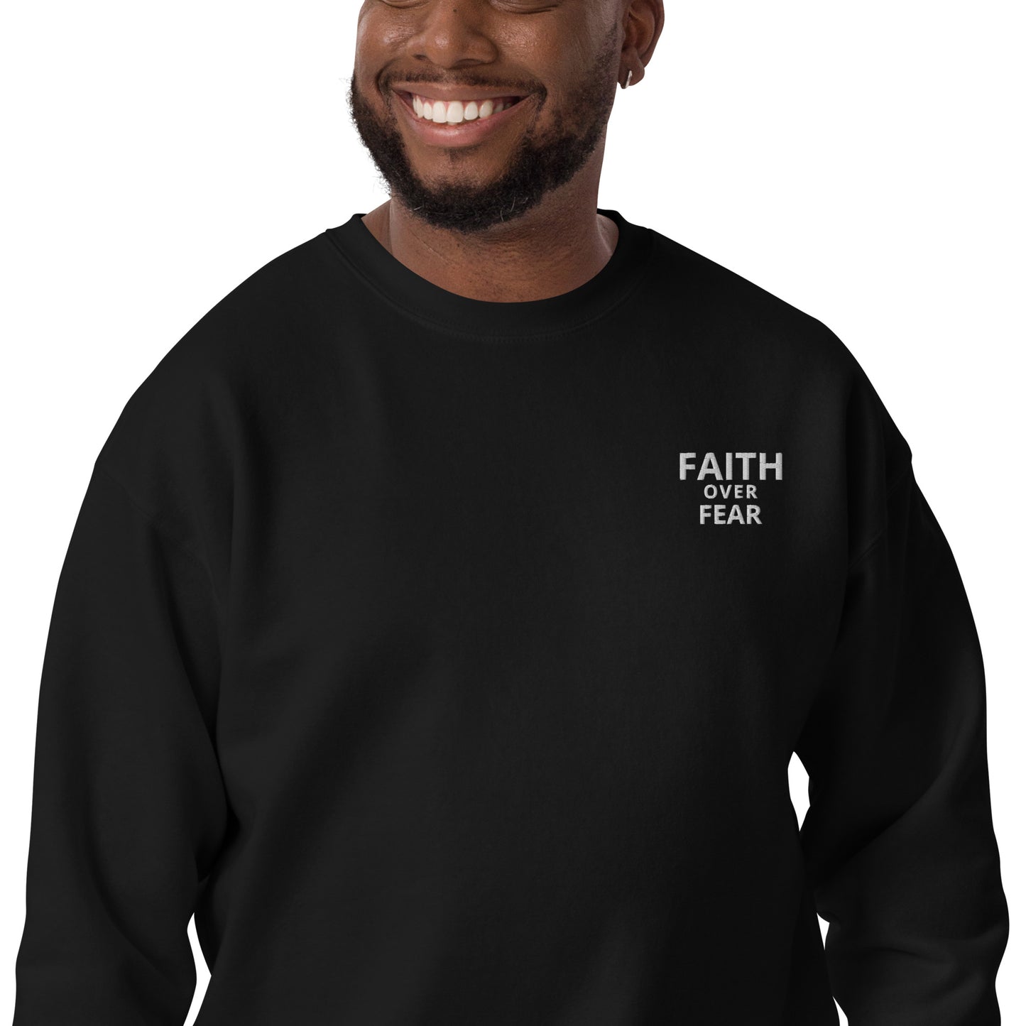 Faith Over Fear Unisex Premium Sweatshirt - Quall Co