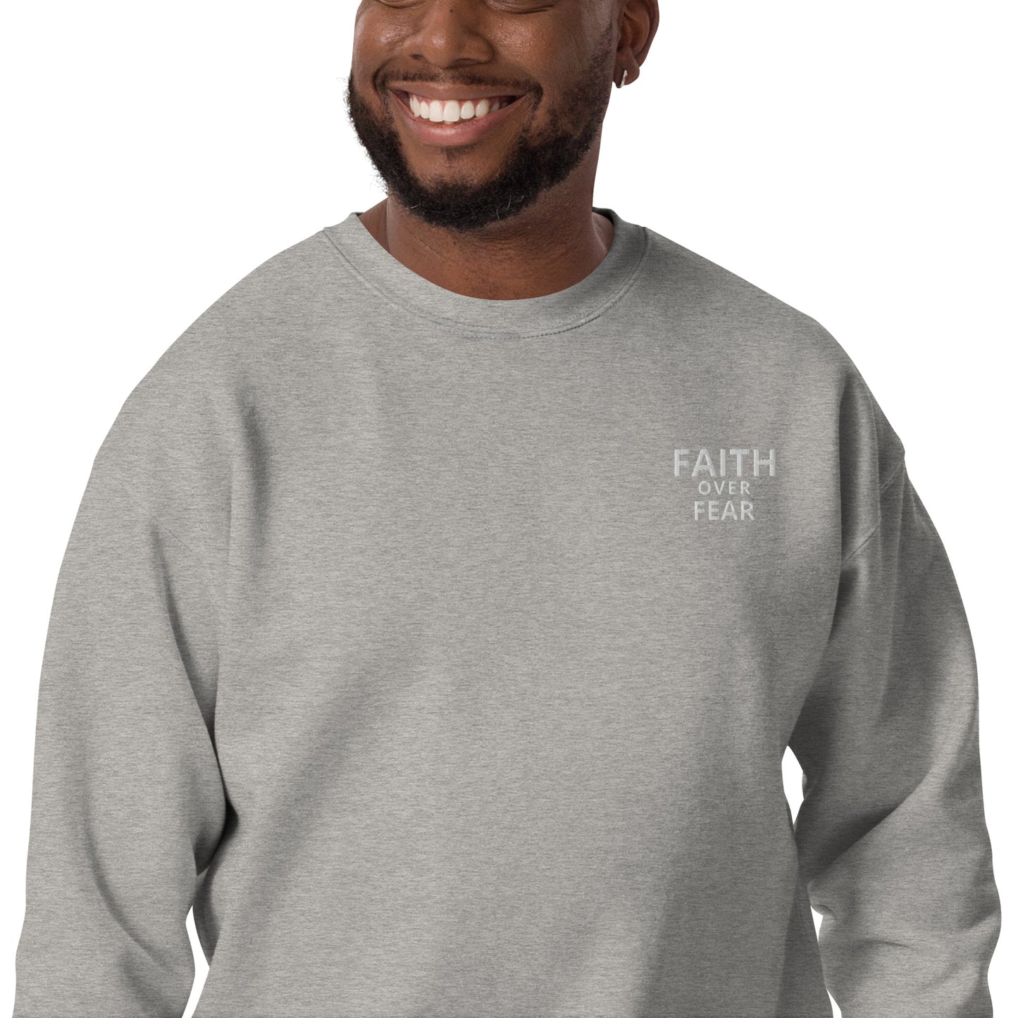 Faith Over Fear Unisex Premium Sweatshirt - Quall Co