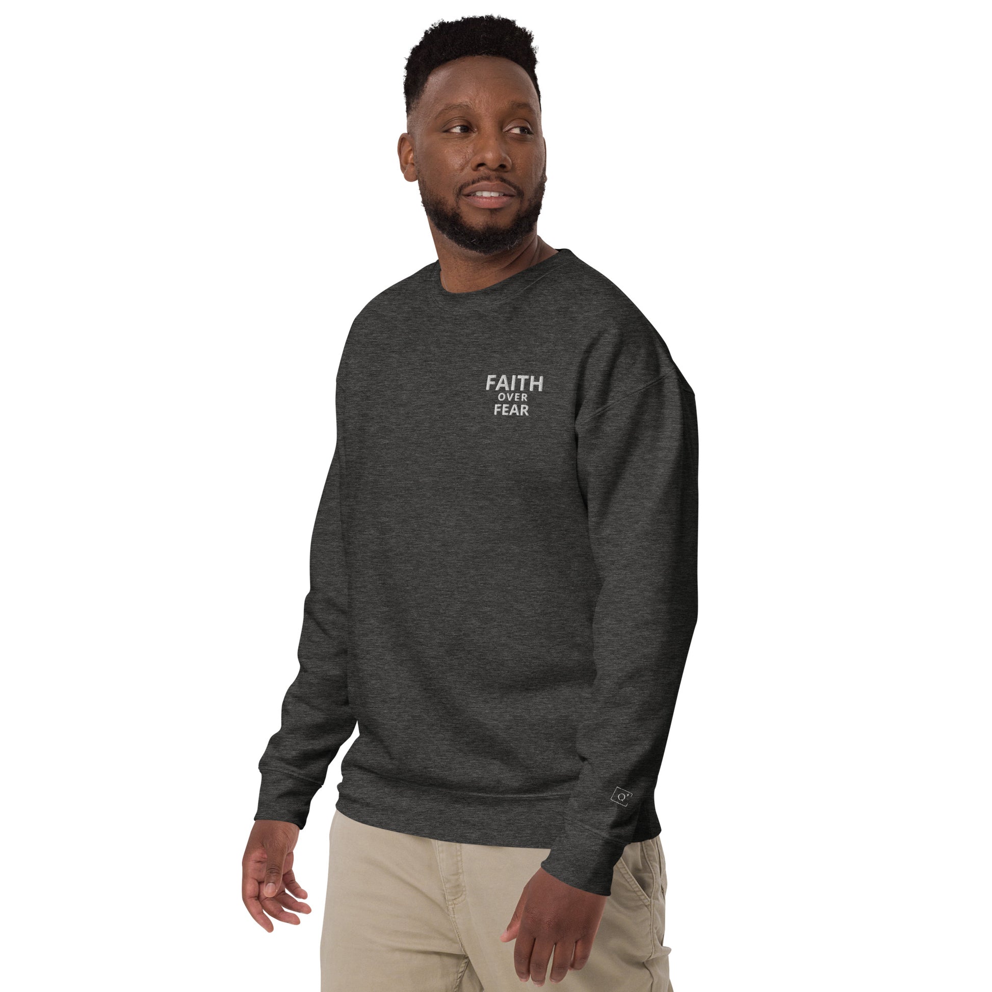 Faith Over Fear Unisex Premium Sweatshirt - Quall Co