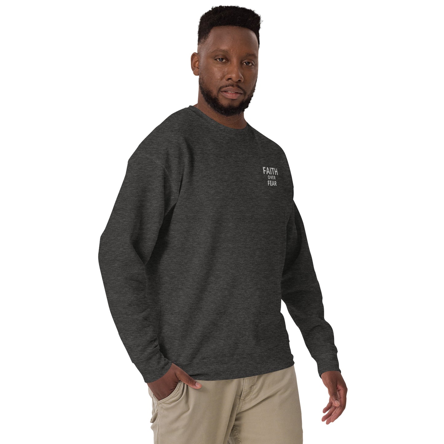 Faith Over Fear Unisex Premium Sweatshirt - Quall Co