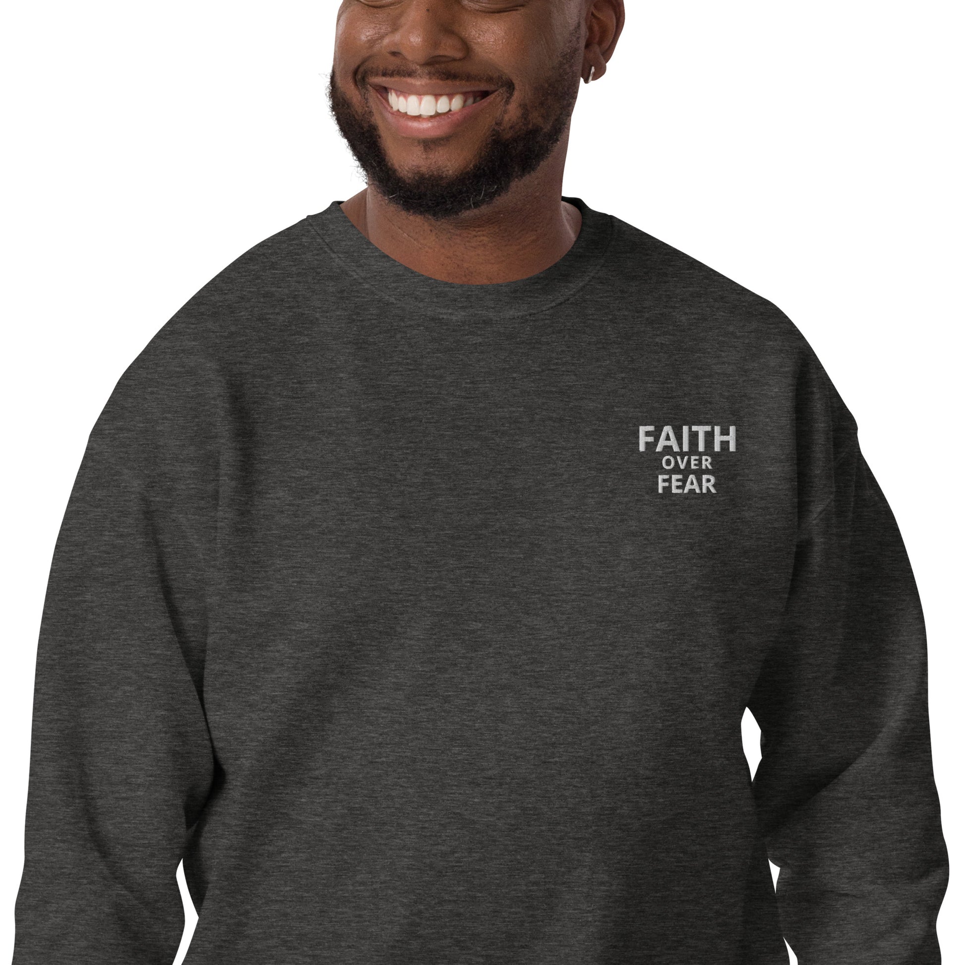 Faith Over Fear Unisex Premium Sweatshirt - Quall Co