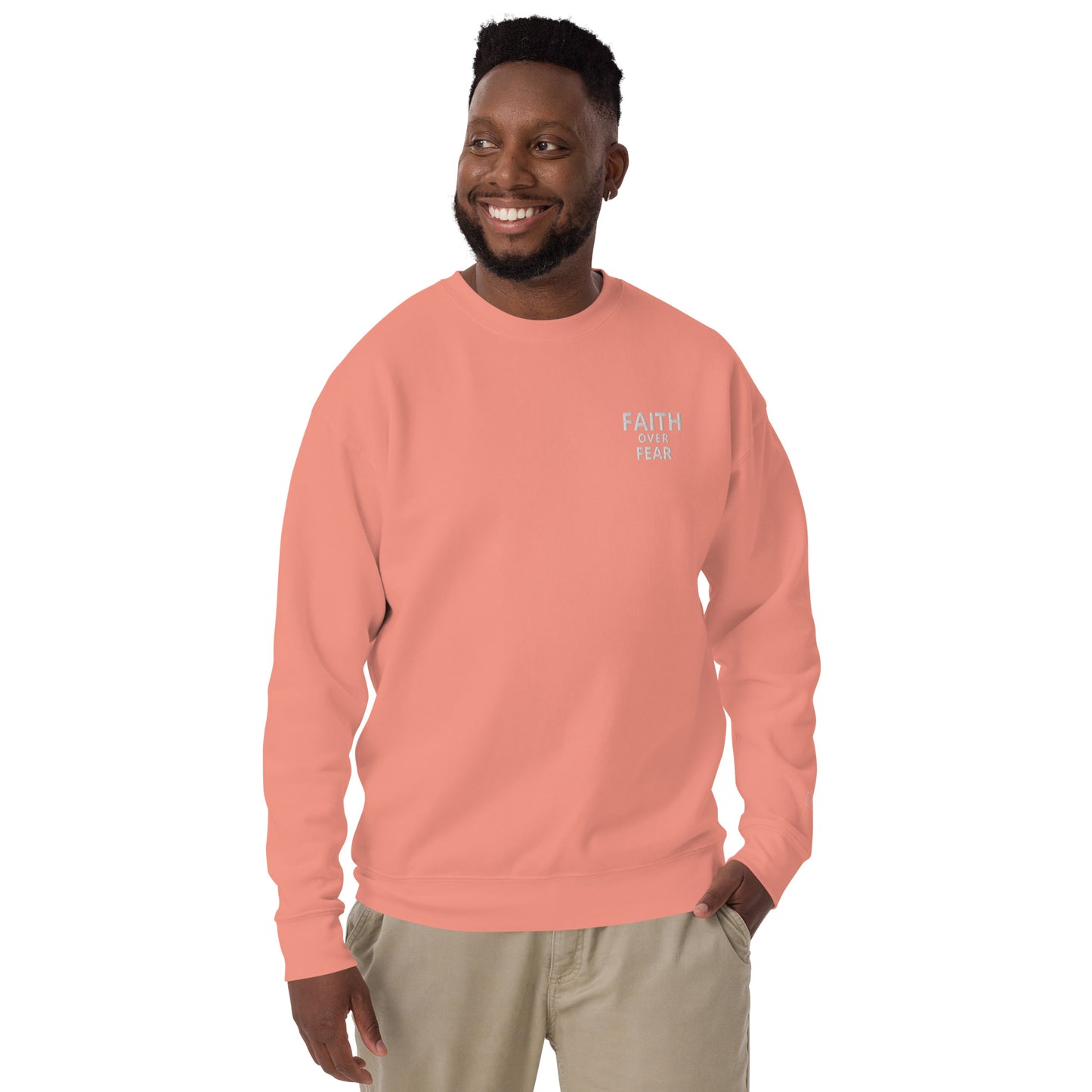 Faith Over Fear Unisex Premium Sweatshirt - Quall Co