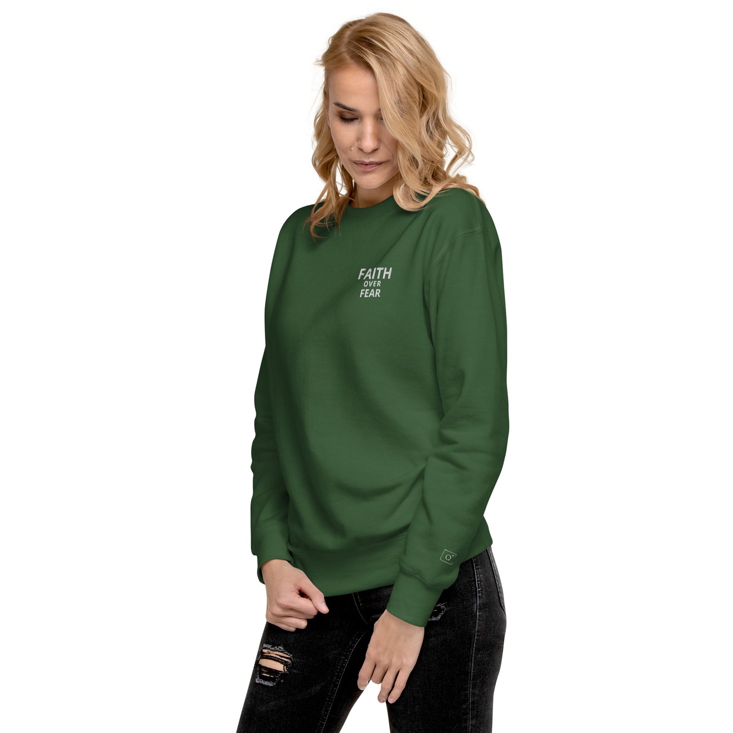 Faith Over Fear Unisex Premium Sweatshirt - Quall Co