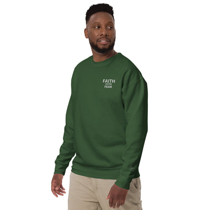 Faith Over Fear Unisex Premium Sweatshirt - Quall Co