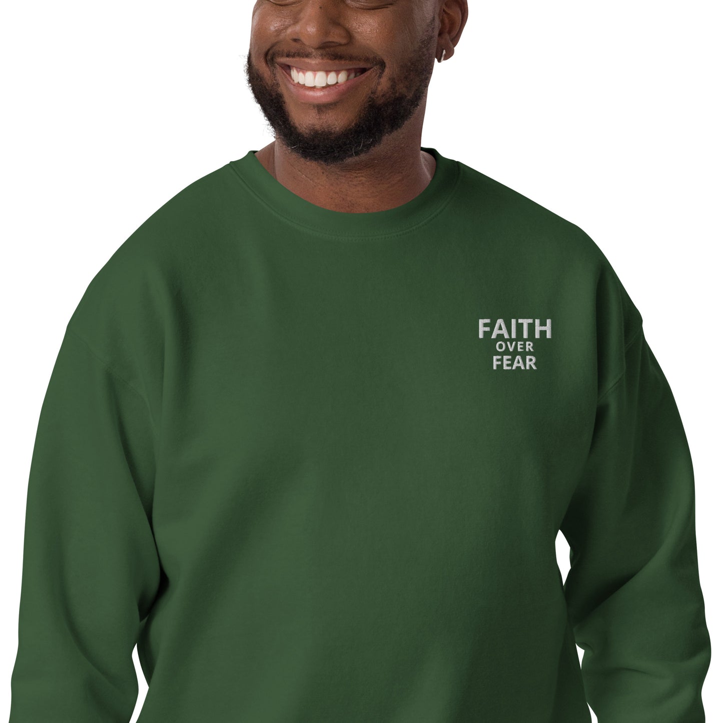 Faith Over Fear Unisex Premium Sweatshirt - Quall Co