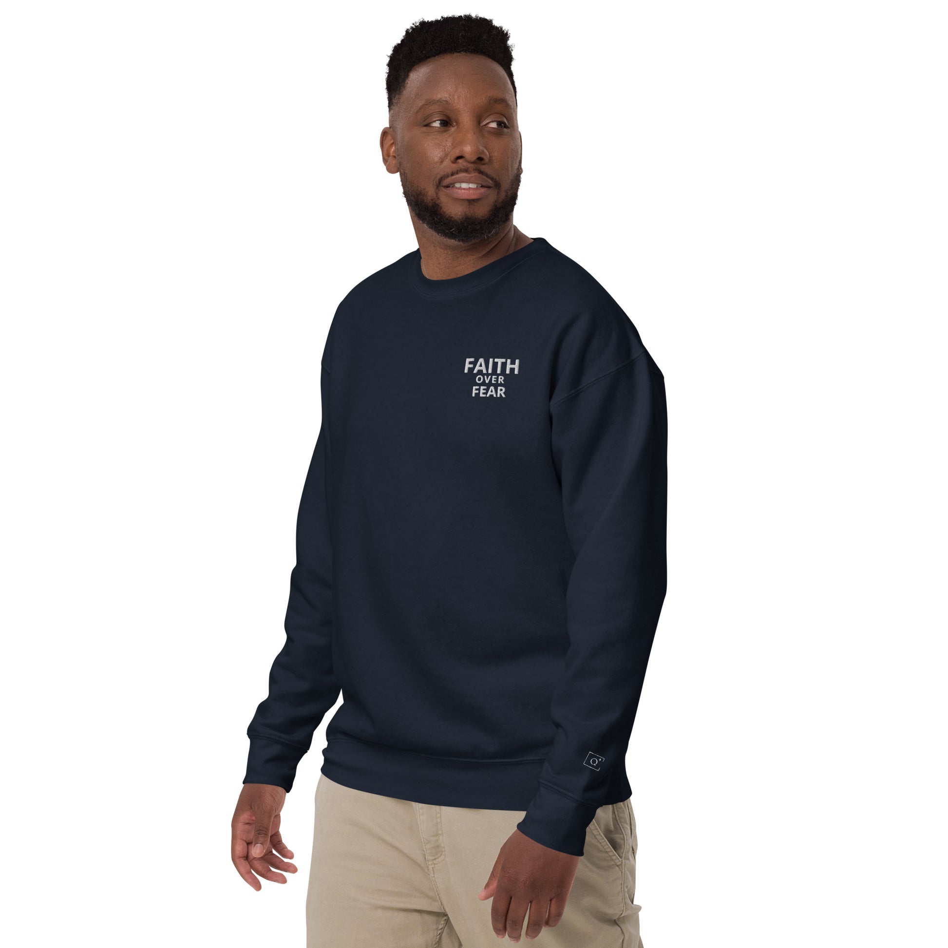 Faith Over Fear Unisex Premium Sweatshirt - Quall Co