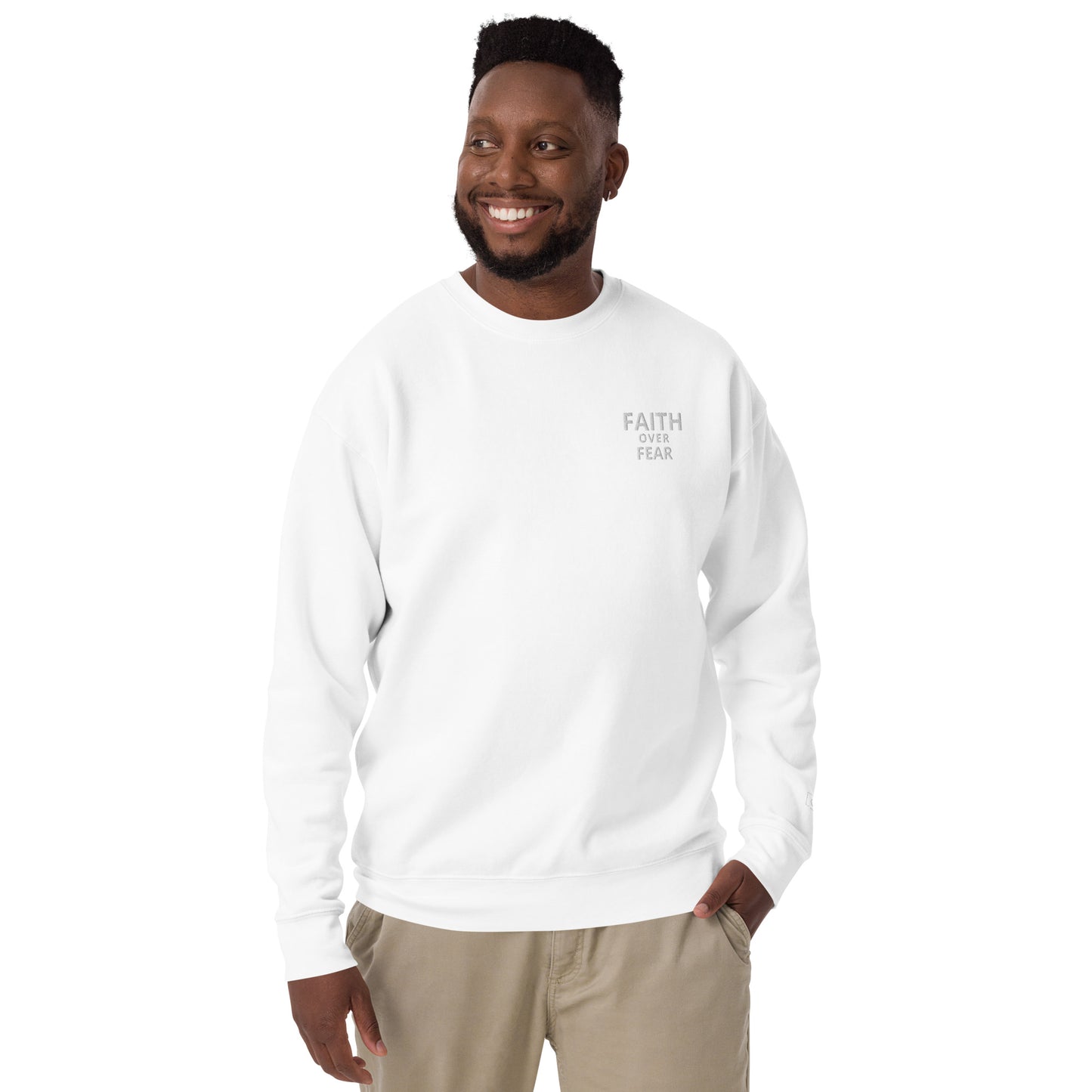 Faith Over Fear Unisex Premium Sweatshirt - Quall Co