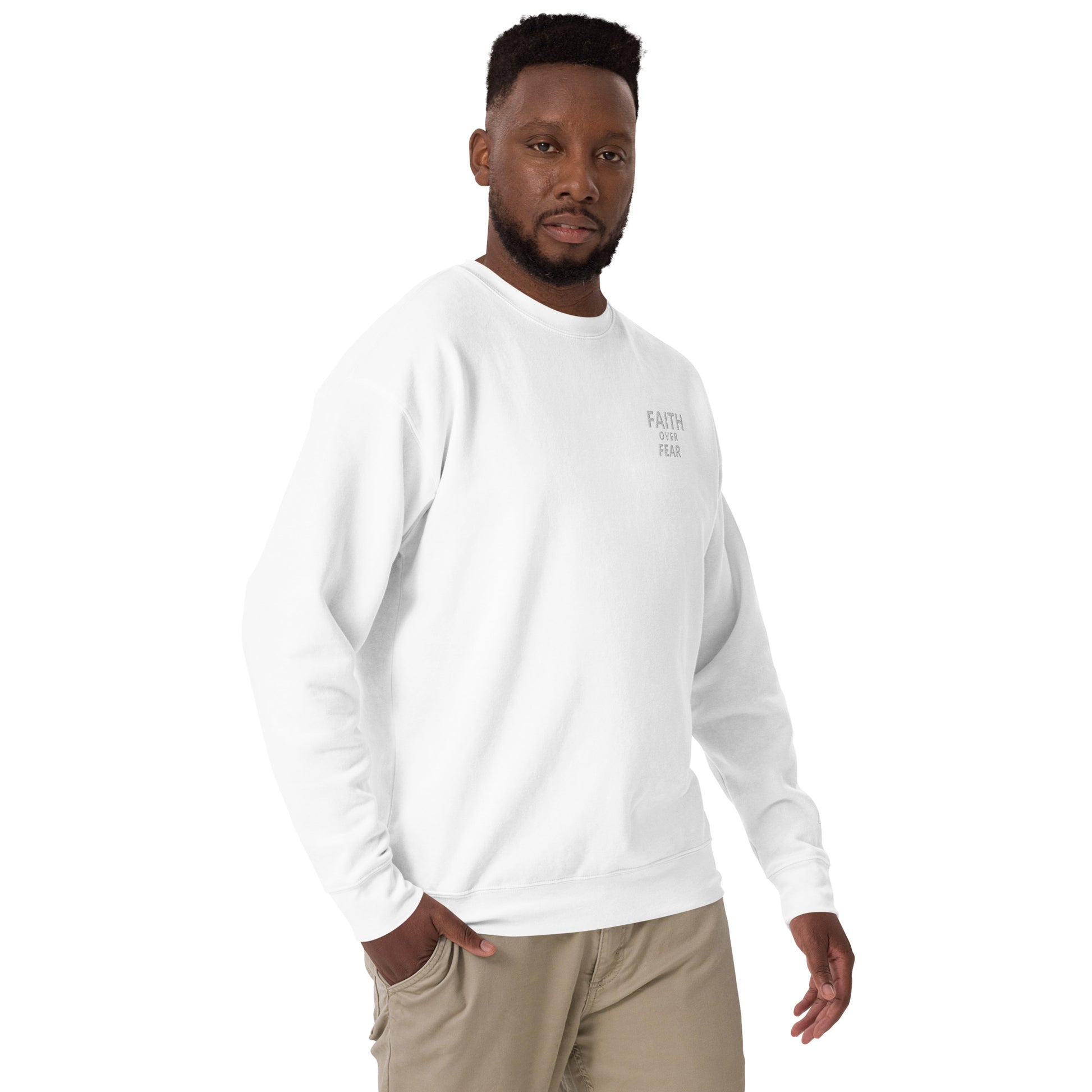 Faith Over Fear Unisex Premium Sweatshirt - Quall Co