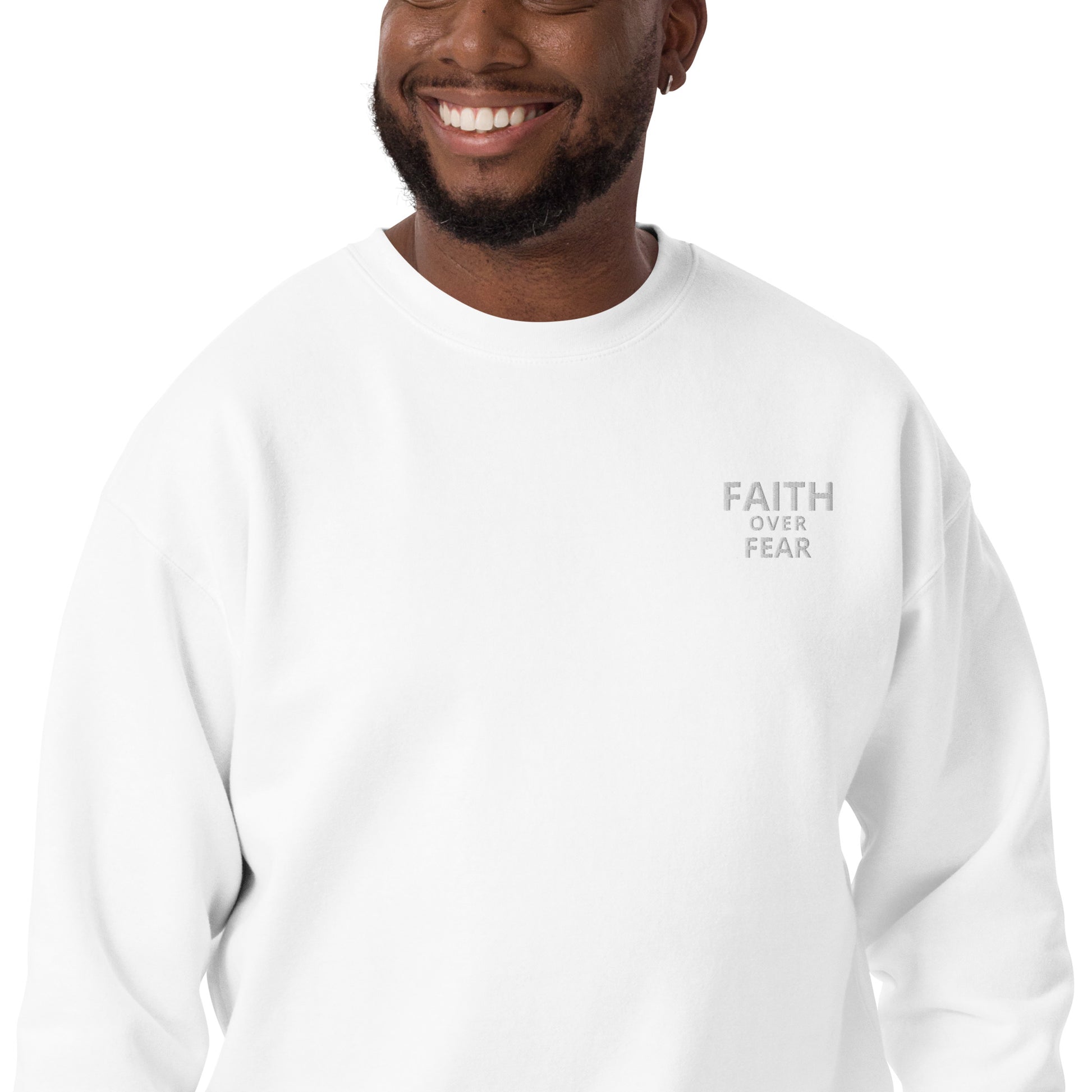 Faith Over Fear Unisex Premium Sweatshirt - Quall Co